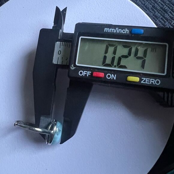 Larimar Crystal Oval Gemstone Ring Size‎ 6 Adjustable (#6) - Picture 11 of 15